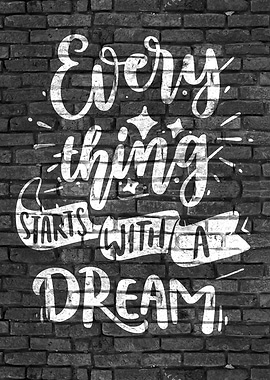 Start with a Dream WallArt