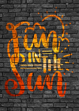 Fun in the Sun Sunset Art