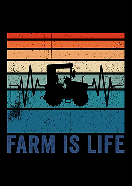 Retro Farmer Farm is Life