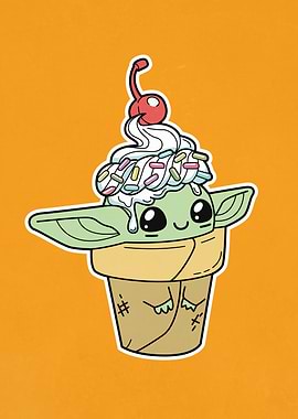 Ice Cream Cute Grogu