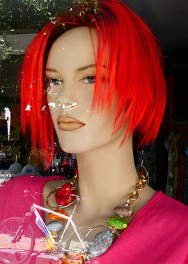 Impassive Girl on a Bike