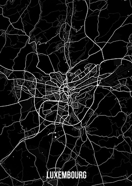 Luxembourg dark map