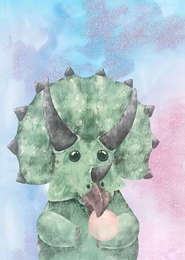 Triceratops bubble gum