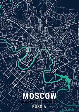 Moscow Map Russia
