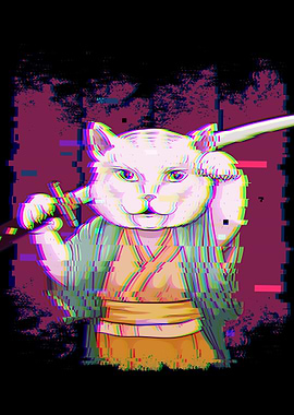 Maneki Neko Samurai Cat