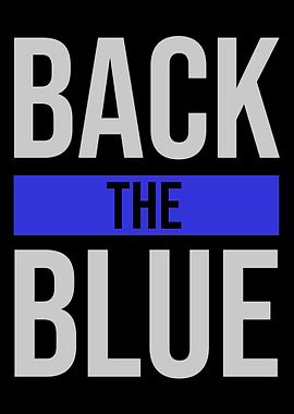 Back The Blue Text Police
