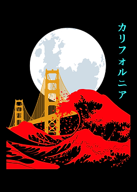 Gate Bridge Japanese Wave