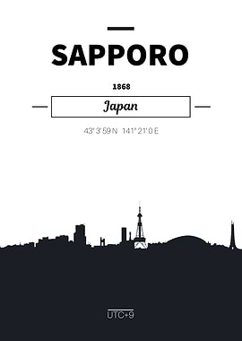 Sapporo Japan skyline
