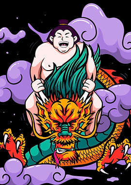 Japanese Sumo Dragon