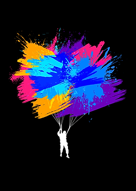 Parachute Colors Skydiver