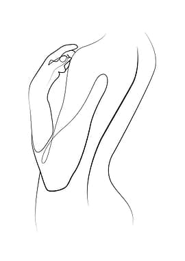 One Line Art Body Woman