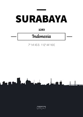 Surabaya Indonesia skyline