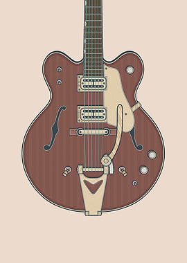 Vintage Hollow Body Guitar