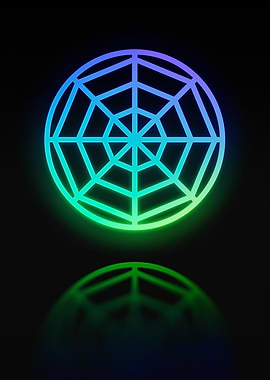 Neon Geometric Glyph Sign