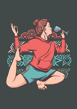 YOGA WINE POSE