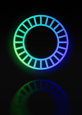 Neon Geometric Glyph Sign