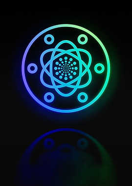 Neon Geometric Glyph Sign