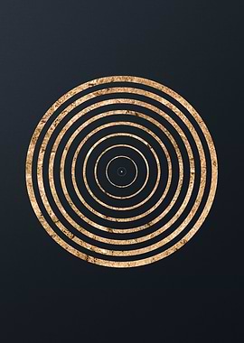 Gold Geometric Glyph