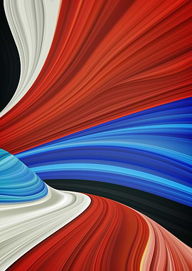 Abstract landscape wave