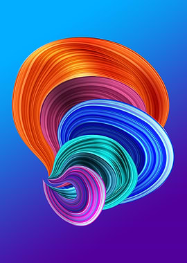 Abstract landscape wave