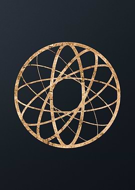 Gold Geometric Glyph