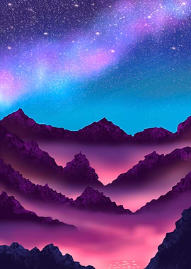 Milkyway And Mountain