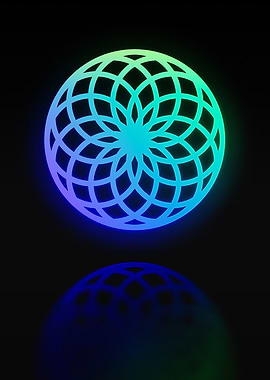 Neon Geometric Glyph Sign