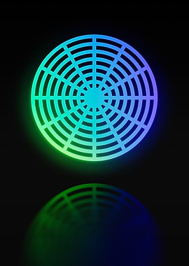 Neon Geometric Glyph Sign