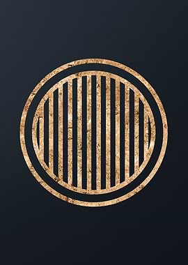 Gold Geometric Glyph