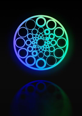 Neon Geometric Glyph Sign