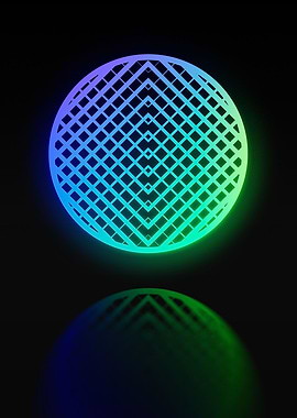 Neon Geometric Glyph Sign