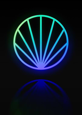 Neon Geometric Glyph Sign