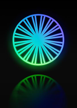 Neon Geometric Glyph Sign