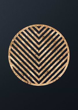 Gold Geometric Glyph