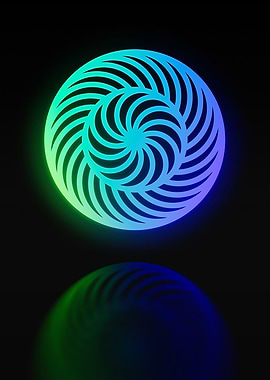 Neon Geometric Glyph Sign