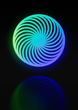 Neon Geometric Glyph Sign