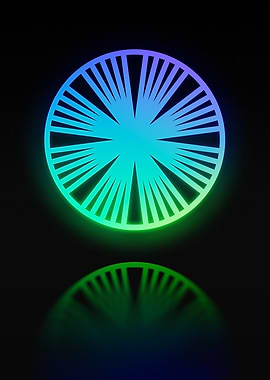 Neon Geometric Glyph Sign