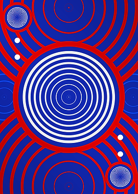 Red White and Blue Glyph