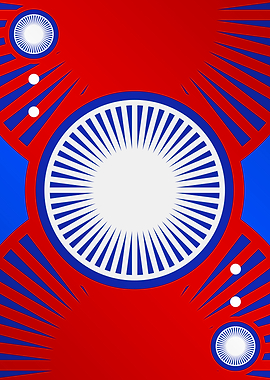 Red White and Blue Glyph