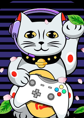 Maneki Neko Gamer Sakura