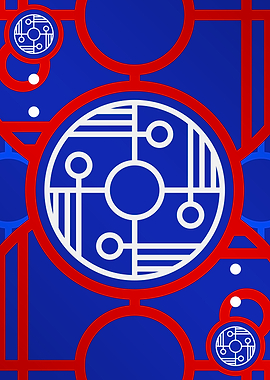 Red White and Blue Glyph