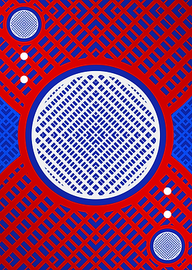 Red White and Blue Glyph