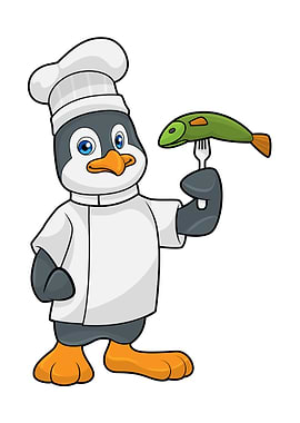 Penguin Cook Fish