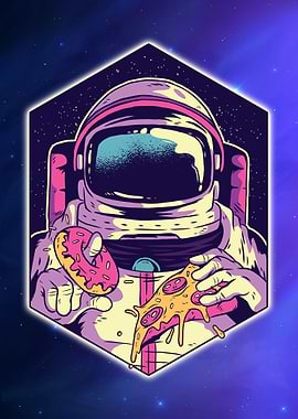 Eating Astronaut In Space