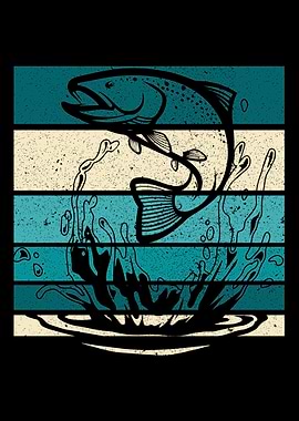 Retro Vintage Trout