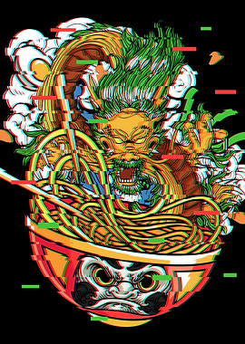 Ramen Dragon Vaporwave