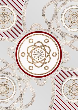 Merry Red and White Glyph