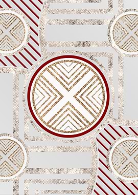 Merry Red and White Glyph