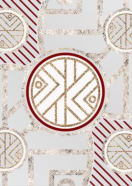 Merry Red and White Glyph