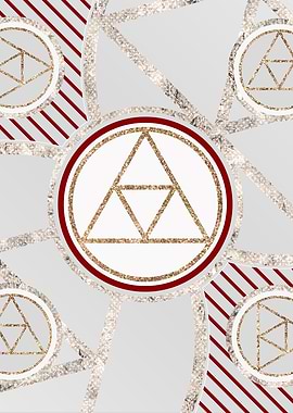 Merry Red and White Glyph